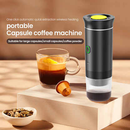 3-in-1 Wireless Electric Portable Espresso Coffee Machine for Car & Home Camping Coffee Maker Capsule Powder Travel Coffee Maker